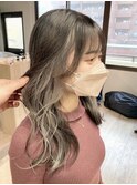 長崎 インナーカラー ホワイトグレージュ