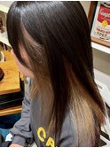美髪ストレートカット/インナーカラー