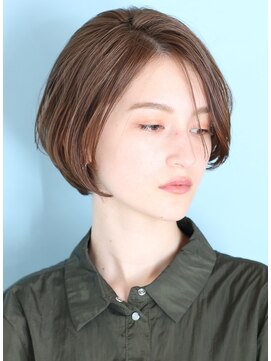 インセプション 銀座(INCEPTION) 小顔美髪イメチェンピンクブラウン切りっぱなしボブショート