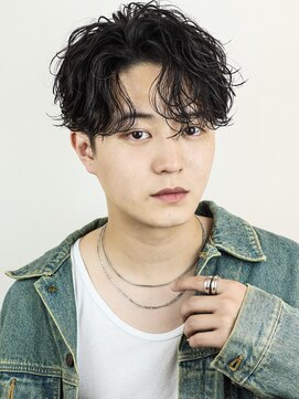 オーシャントーキョー 原宿(OCEAN TOKYO) 波巻きパーマメンズツイストスパイラルパーマセンターパート