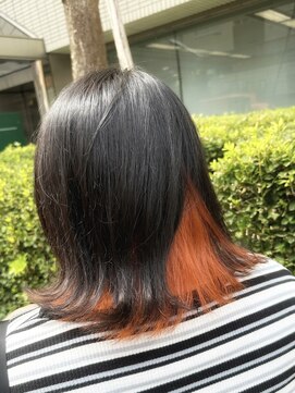 ビランチェ 池袋(bilancia) インナーカラー/オレンジカラー/レイヤーボブ/池袋