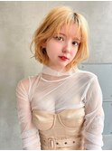 リベルテ銀座 外国人風金髪ハイトーン×外ハネボブ