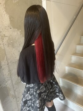 アイリー 名古屋(A/LEE) インナーカラー×レッドカラー