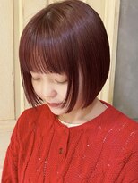 ボコカ(bococa)&nbsp;【macana指名】ボブ　暖色カラー ダブルカラー　ワインレッド