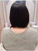 大人かわいい☆小顔に見える前下がりボブ♪髪質改善ストレート