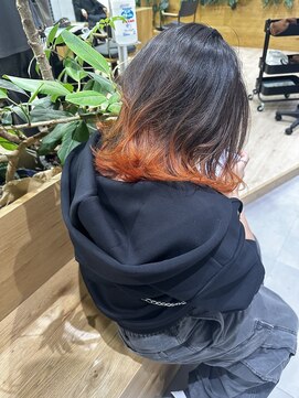 オーシャン(Ocean) ［Ocean Hair&Life 水田］秋冬イメチェン☆裾カラー/オレンジ