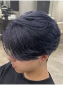 熊本メンズカット ブリーチカラー ブルーブラック MEN'S HAIR