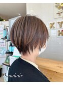 ミセスにも大人気ショート！×白髪ぼかし