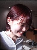 【Vicky指名】ダブルカラーチェリーレッドナチュラルボブ