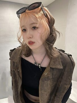 ペレ アネックス 大阪梅田茶屋町店(PELE ANNEX) くびれヘア/アプリコットオレンジ/夏のヘアアレンジ/梅田