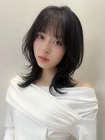 ソレイユトウキョウシブヤ(SOLEIL TOKYO shibuya)&nbsp;ミディアムレイヤーフェイスレイヤー韓国くびれヘア