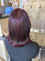 ヘア ロンドン カフェ(HAIR LONDON CAFE)&nbsp;艶出しボルドーレッドカラー
