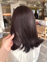 ビーチ(BEACH)&nbsp;ブリーチなしラベンダーピンクベージュ外はねミディアム