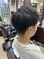 アサノカットブース ナチュラルマッシュ刈り上げ