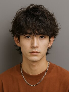 ハレ メンズサロン たまプラーザ(Hale) Hale波巻きツイストスパイラルパーマセンターパートたまプラーザ