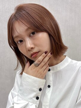 ガーデン 銀座(GARDEN) ボブ ボブレイヤー 顔まわりレイヤー ナチュラルブラウン 前髪