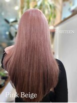 サーティーン(THIRTEEN)&nbsp;春にぴったりなレイヤーカット×ピンクベージュ/veganカラー