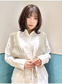 レイヤーボブ/ミルクティーベージュ/髪質改善/顔周り/立川