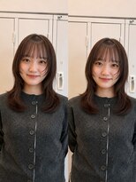 モク 立川(moc)&nbsp;韓国風レイヤーカットブリーチダブルカラー前髪