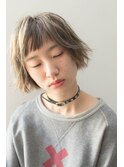 ハイライトグレージュ×ウェットスタイリング