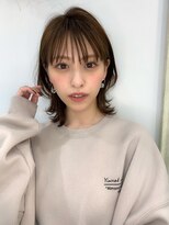 シー バイ ロンド 新宿(Sea by Lond)&nbsp;【佐藤健太郎】大人かわいいことりベージュ毛先パーマ外ハネボブ