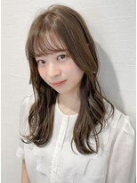 サク 田町芝浦(Sac.)&nbsp;石原和樹　シルキーベージュ　ミントアッシュ　シースルーバング