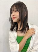 大人可愛い20代30代40代小顔フェイスレイヤー×シアーグレージュ