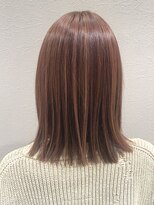 アイフィールアヴェダ 船堀店(i feel AVEDA)&nbsp;【木村】ミディアムボブ×ハイライト×コーラルピンク