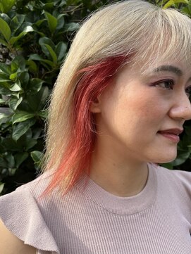 プライズ 錦糸町北口店(prize) ブロンド/インナー赤/デザインカラー【錦糸町北口】