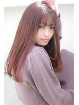 リル 西宮(LiL')&nbsp;[LiL'西宮 寺本]]流し前髪_ナチュラルストレート_ピンクベージュ