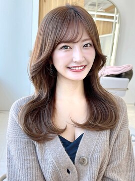 アフロートリノ(AFLOAT Leino) 2wayバング 韓国前髪 シースルー ミディアム くびれヘア　顔周り