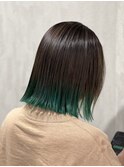 ショート裾グラデーション