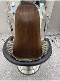 ★斜めバングミディアムヘアグレージュカラーシルキーベージュ★