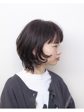 ルプラ ガーデン(le-pla garden) ウルフレイヤー#黒髪#耳掛けショート#くびれショート#ボブ#豊橋