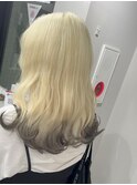 裾カラー/抜きっぱなしブリーチ/ケアブリーチ/ハイトーンカラー
