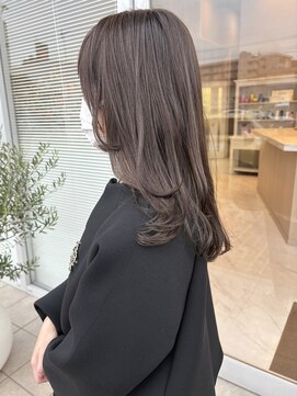ユウヘアー 千代田橋店(U Hair) レイヤーミディ×シルバーベージュ