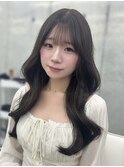 ☆顔まわりカット 韓国くびれヘア ショコラブラウンカラー☆