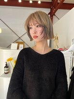 ブリックマウントヘアメイク(Blic mt hair make)&nbsp;ボブ＋顔まわりレイヤー＋デザインカラー