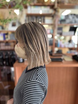 スタジオフィット(STUDIO FITTO) ★バレイヤージュ(シャドールーツ)グレージュボブ★