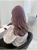 15188ブリーチ＆インナーカラー黒髪アッシュラベンダーパープル