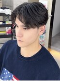 メンズ/men's/メンズカット/センターパート/曲がる縮毛矯正