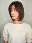 斜めバングワンカールストレートミディアムp1越谷20代30代40代