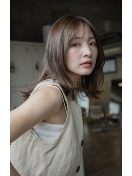 エインアンリー 明治神宮前(AIN.ANLY.) 暗めカラーグランマッシュデザインカラーフェイスフレーミング