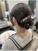 ヘアセット/ヘアアレンジ/シニヨン/ゆるふわアレンジ/結婚式