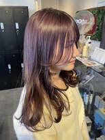 ムード マグ レーベル 南松本(MOOD Mag Label)&nbsp;秋映え◎ピンクラベンダーカラーブリーチでうる艶ハイトーン