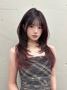 シーク 天神(SEEK) 松尾菫菜/レイヤーカット/レッドカラー