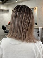 アポロ 横浜駅店(apollo)&nbsp;ブリーチ/ミディアムヘア/デザインカラー/フェイスフレーミング