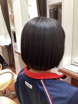 美容室ヒラトヤ 都南店&nbsp;丸みショート小顔カット似合わせカット透け感束感ボブ