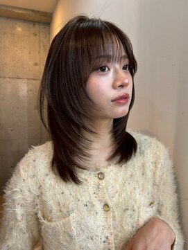 ワンホンレイヤー/ミディアムレイヤー/レイヤーカット/表参道