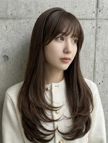 アル あびこ(aru.)&nbsp;マイナス5歳の小顔効果。大人の顔周りレイヤーロング